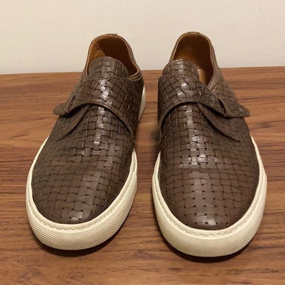Doucal's Other - Doucal’s Men’s Brown Woven Leather Slip on Shoes Handmade in Italy. Size 9